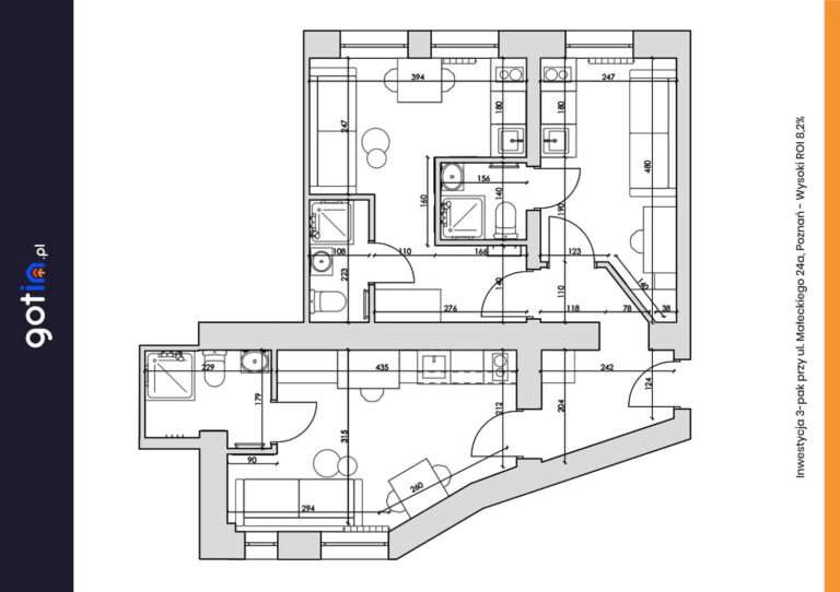 Inwestycja 3-pak przy ul. Małeckiego 24a, Poznań - Wysoki ROI 8,2%