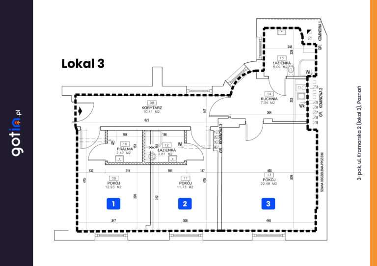 3 Apartamenty w centrum Poznania - Kramarska 2 (L3) - ROI 8,7%